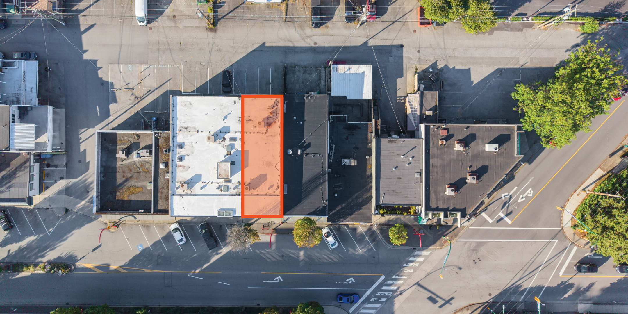 Top down view of 3040 Edgemont Boulevard building