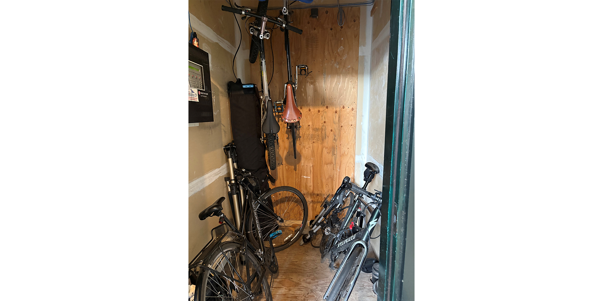 Storage room with bicycles