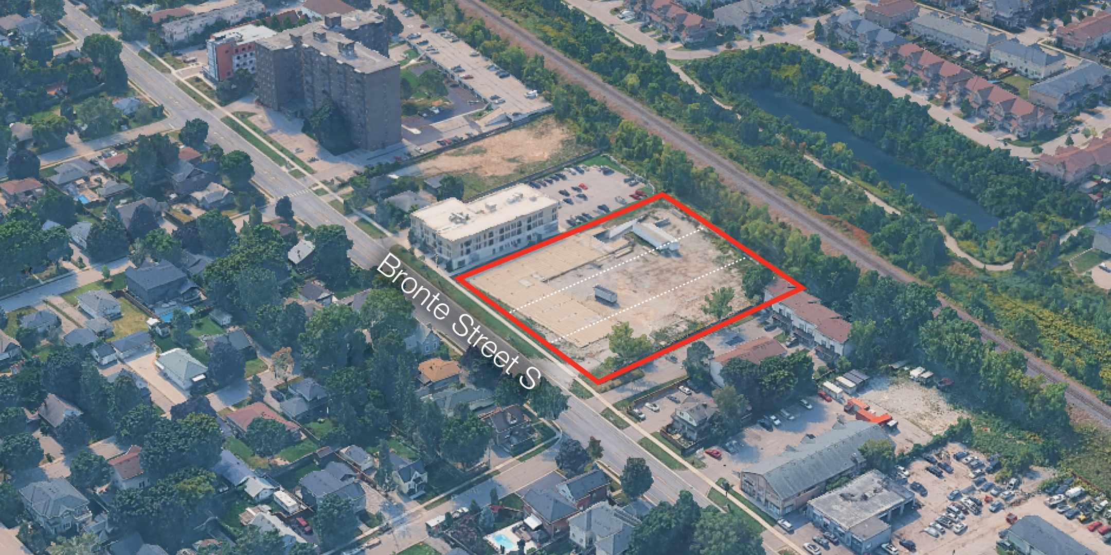 70-90 Bronte Street S land parcel outline 