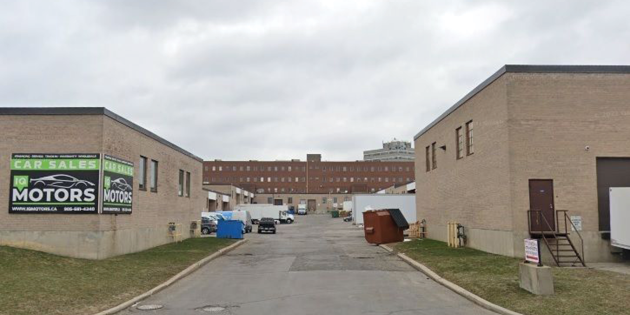 Driveway in the middle of two buildings
