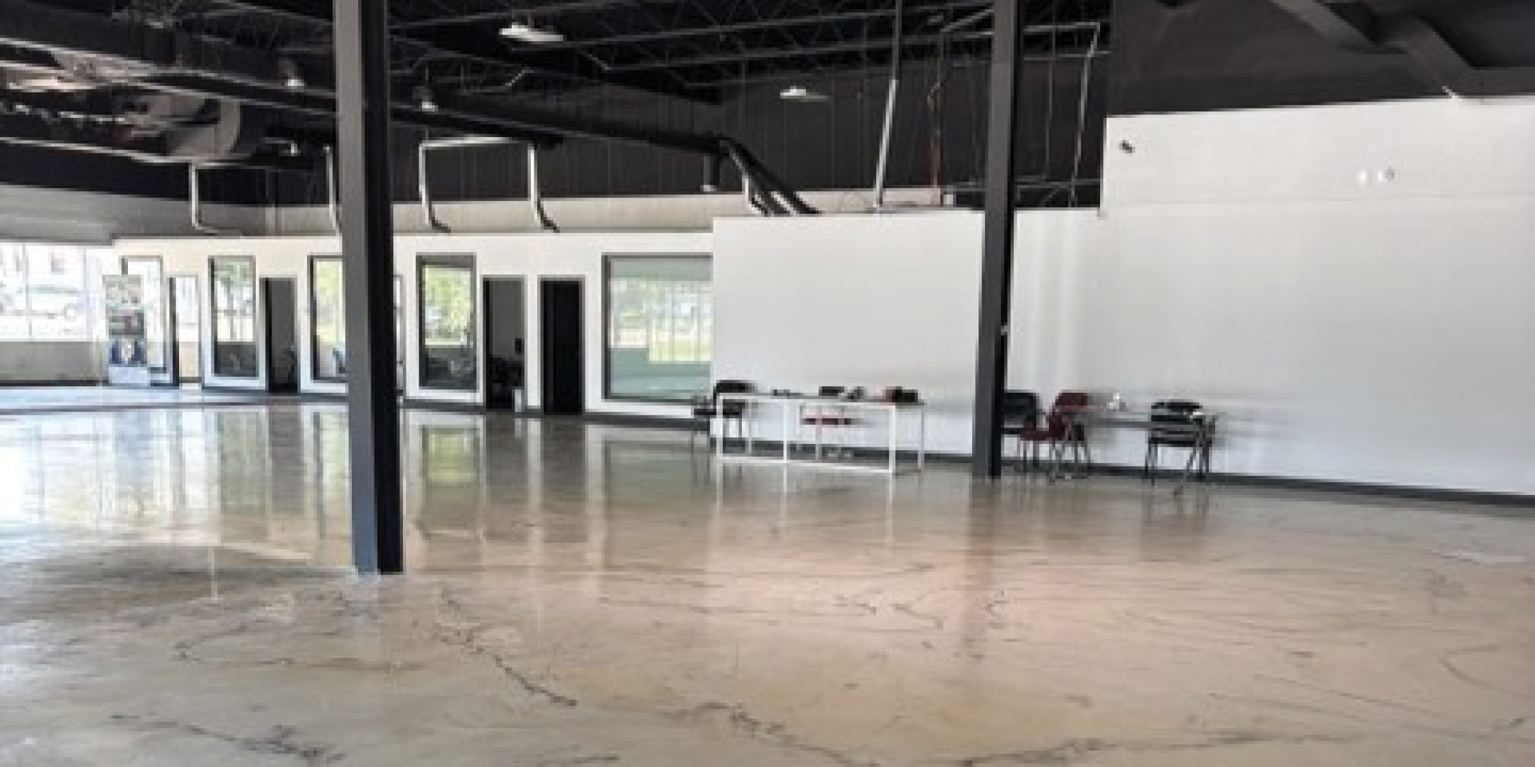 5125 Steeles Avenue W Empty Showroom with Exposed Ceilings 