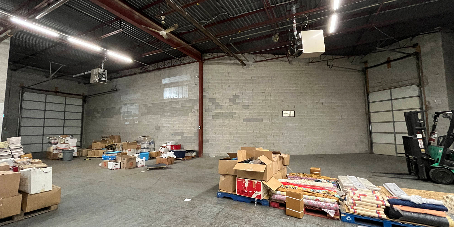 13 Edvac Drive - Warehouse showing two shipping doors