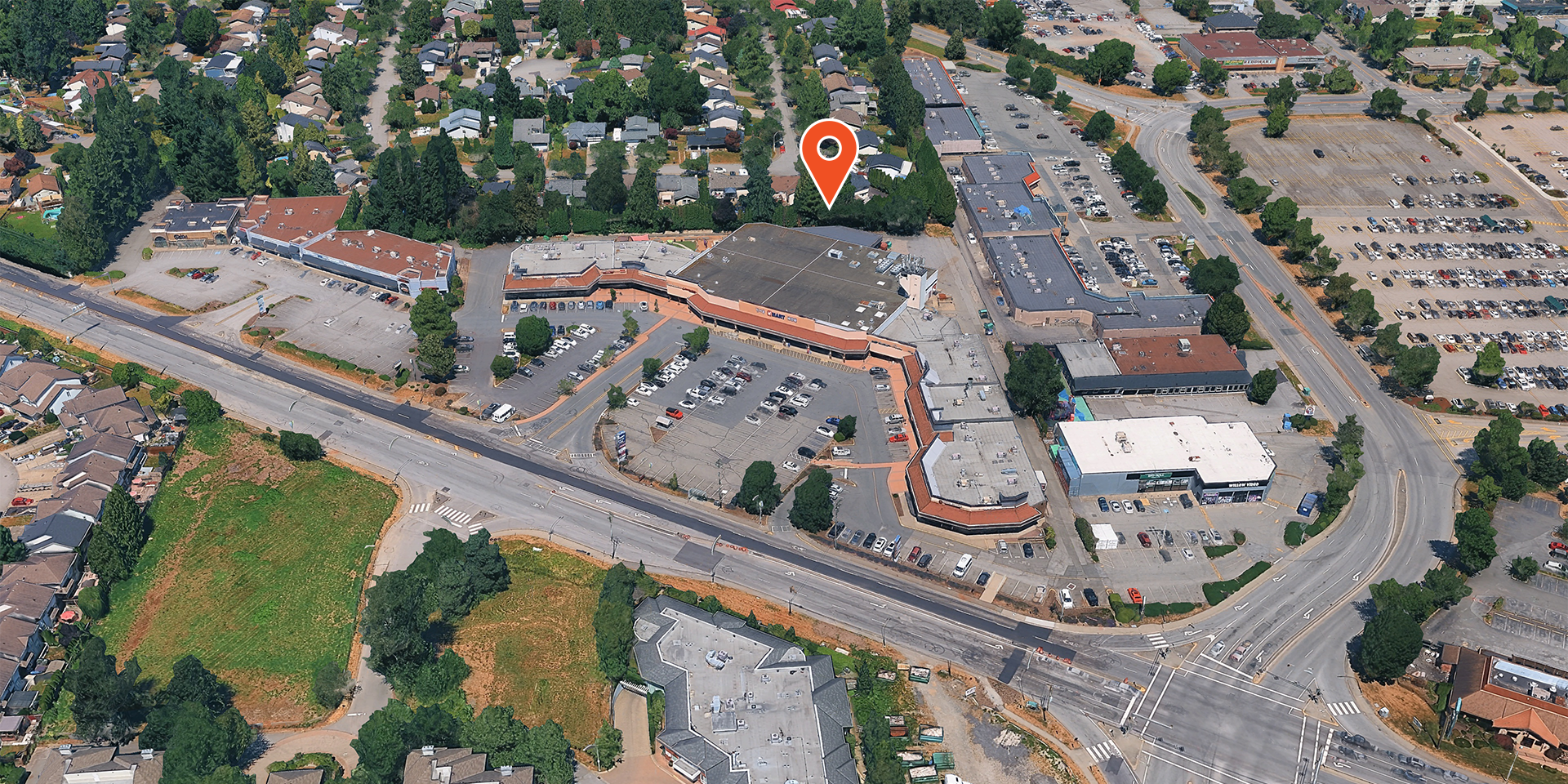 Aerial view of 19555 Fraser Highway