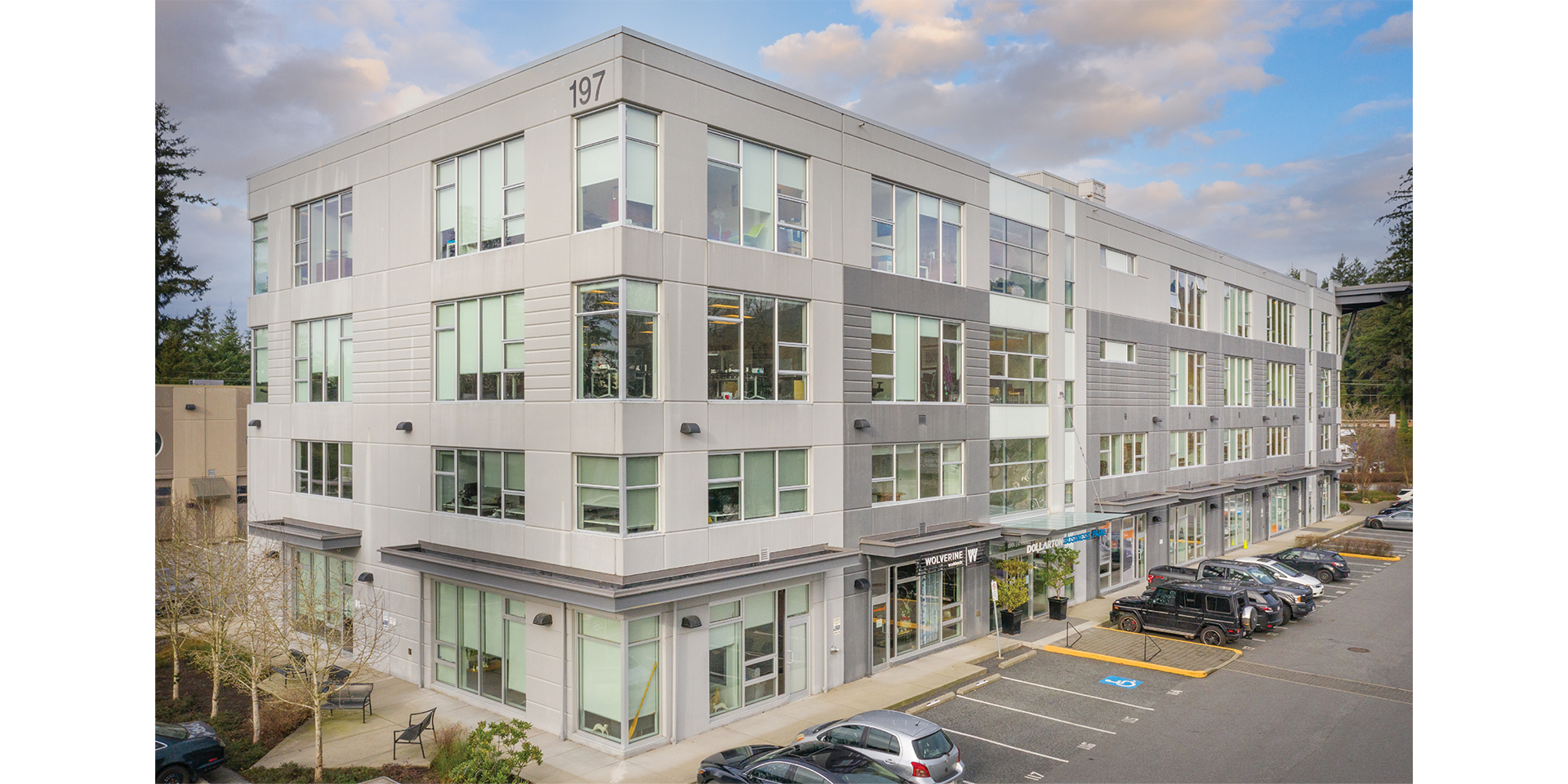 197 Forester Street building exterior showing main entrance and parking