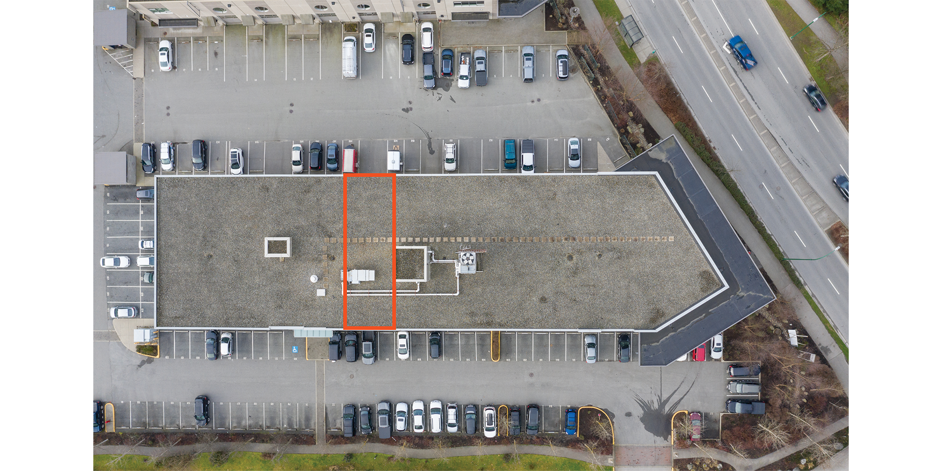 197 Forester Street bird's eye view of building with Unit 103 outlined