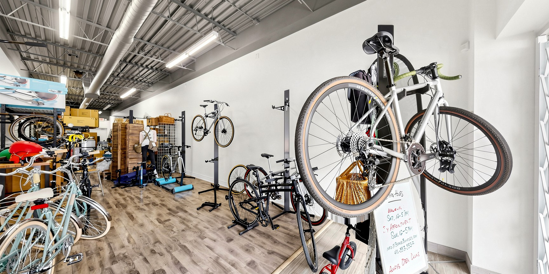 1150 Lorne Park Road Unit 2 - Store interior showing bicycle displays