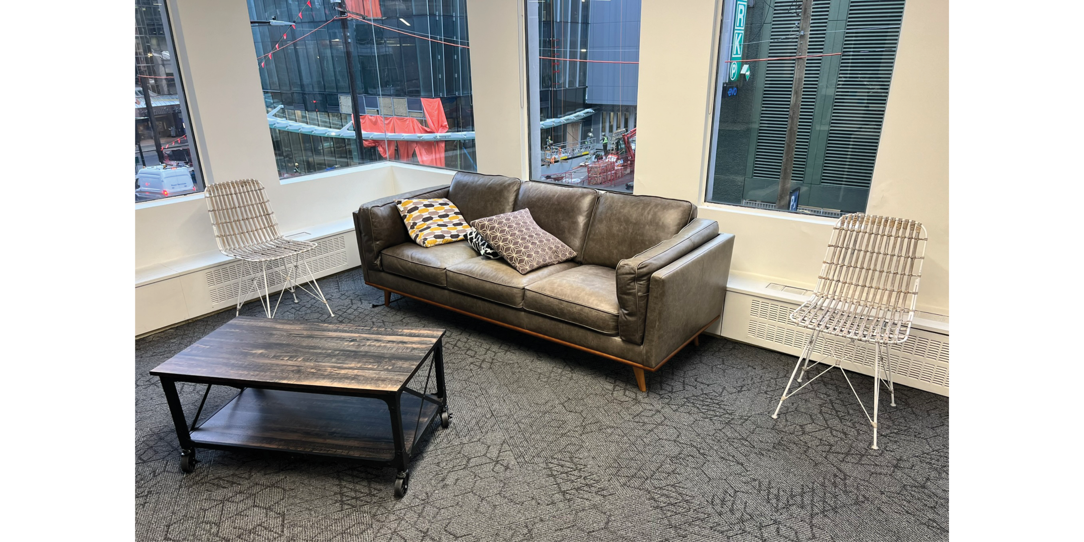 535 Thurlow Street building interior seating area