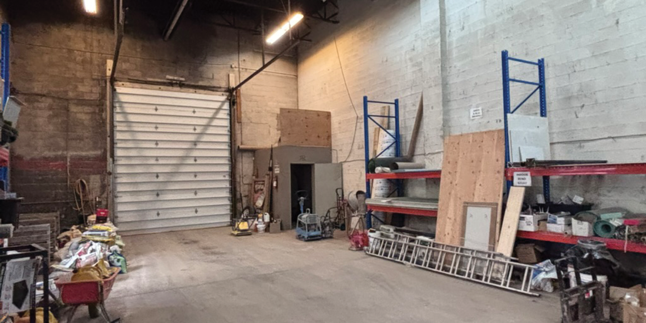 76 Millwick Drive, Unit 101 Interior - Warehouse/Industrial Area with racking and machinery and 1 Drive In Shipping Door
