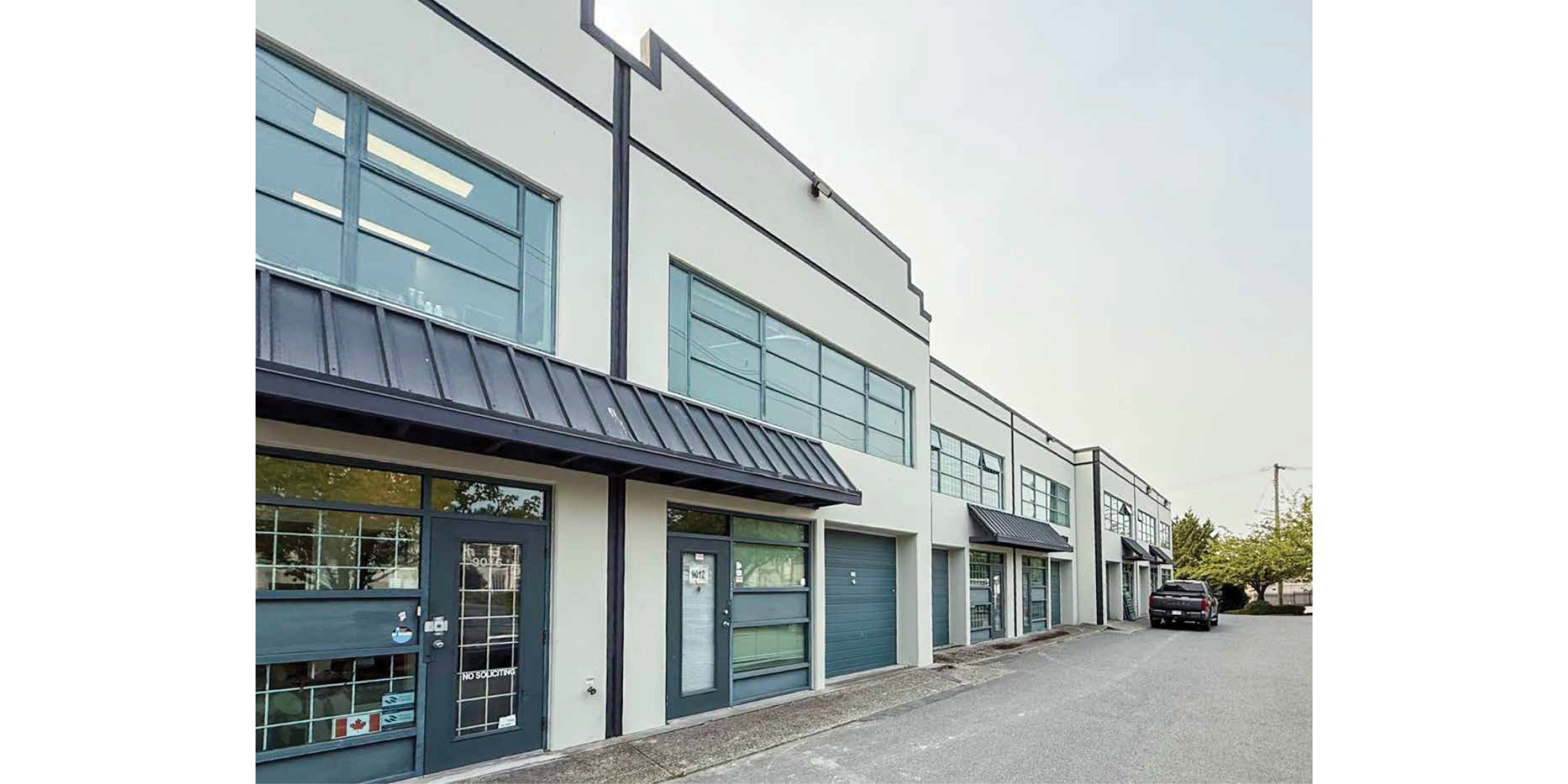 9012 Oak Street building exterior showing main entrance and parking