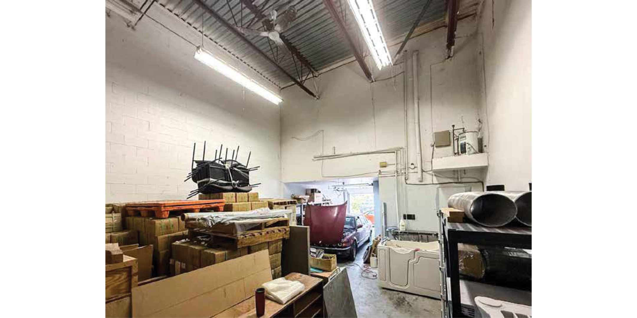 9012 Oak Street building interior showing workspace area
