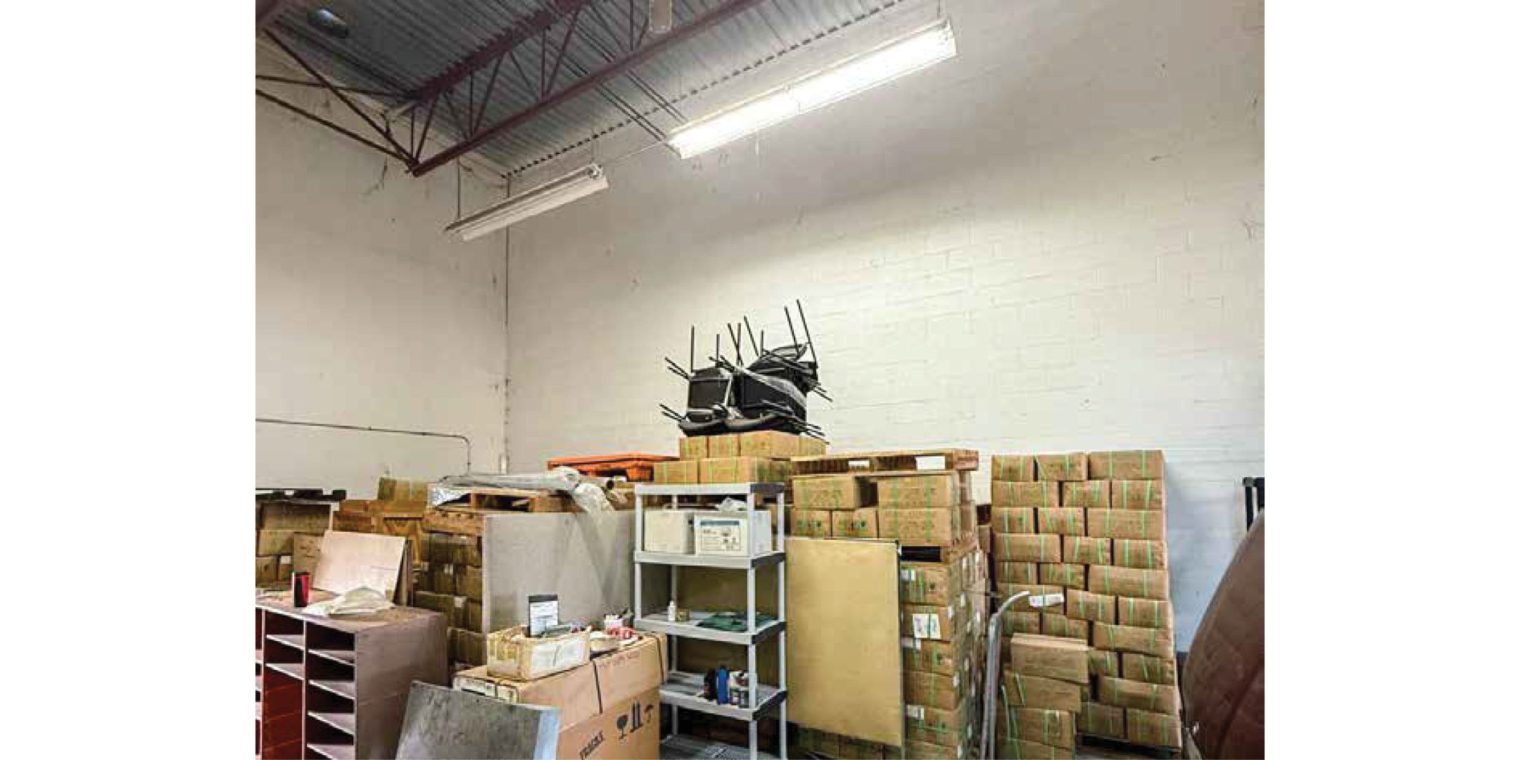 9012 Oak Street building interior showing workspace area