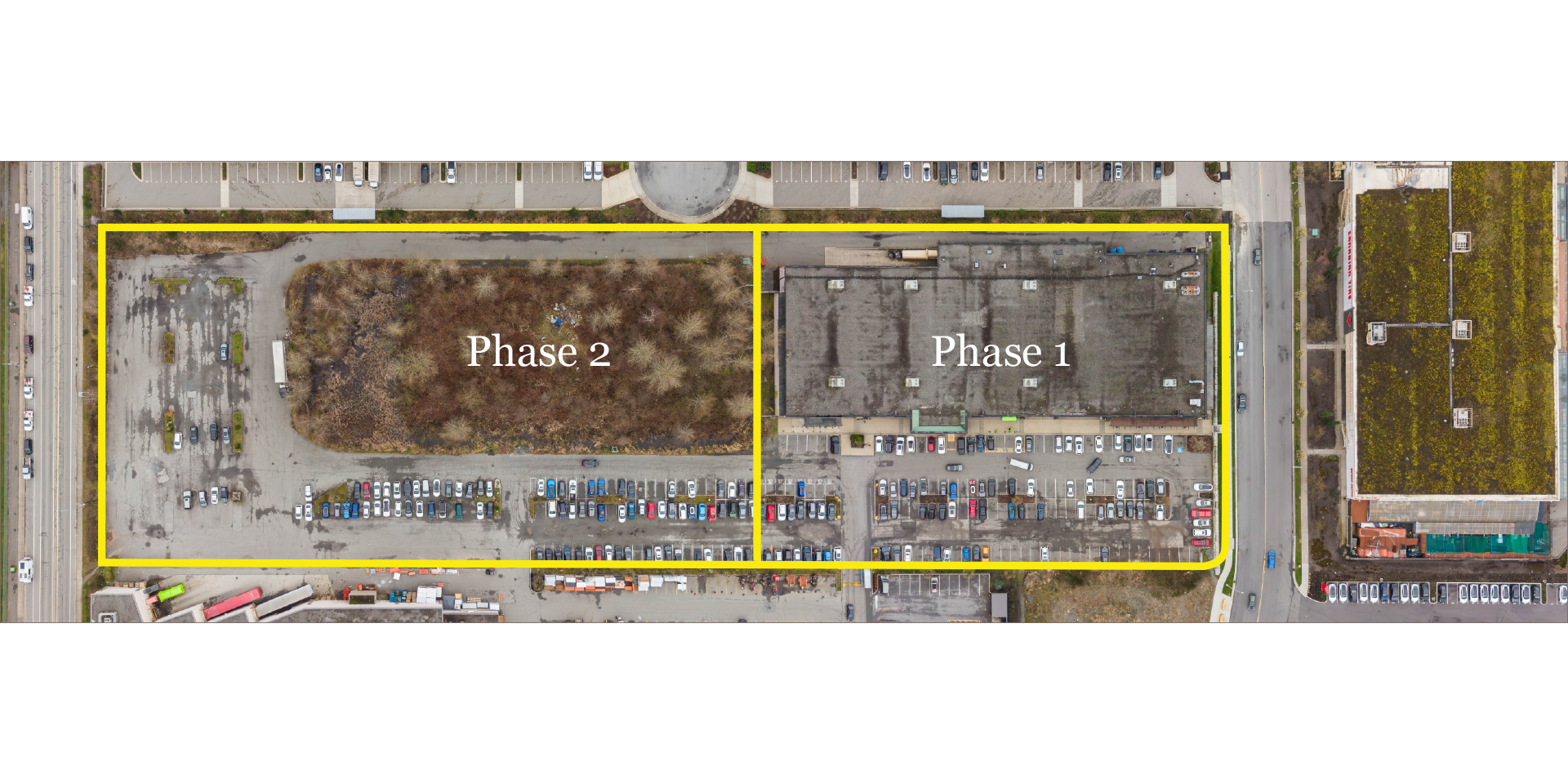 Aerial view of 970 Dominion & 985 Nicola Avenue