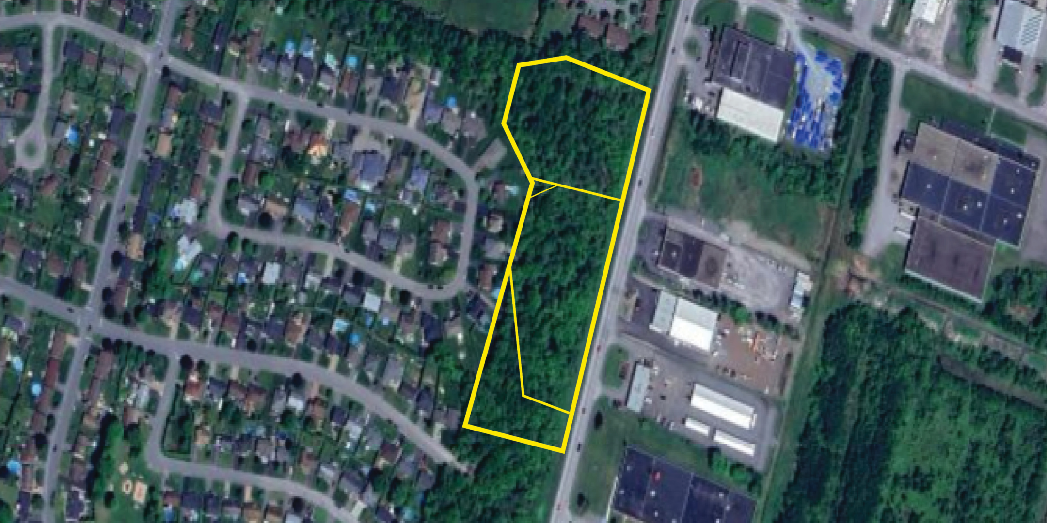 Outline of lots available at Cameron Street