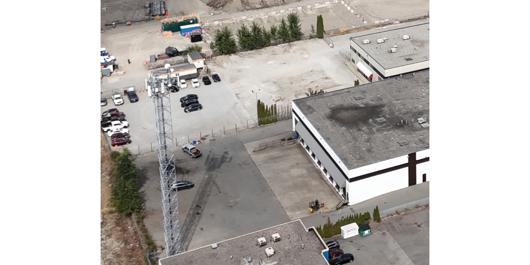 10167 199B Street aerial showing rear Excess Yard Area