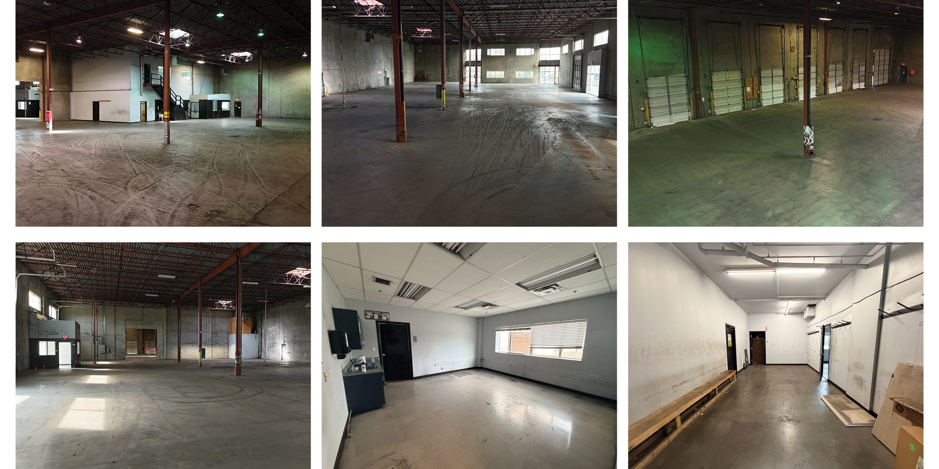 10167 199B Street building interior warehouse image collage