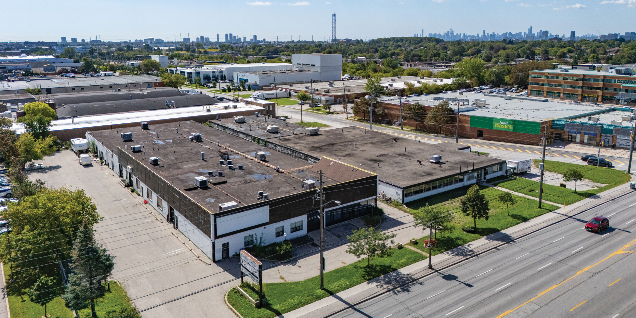2135-2139 Lawrence Avenue E aerial shot of buildings