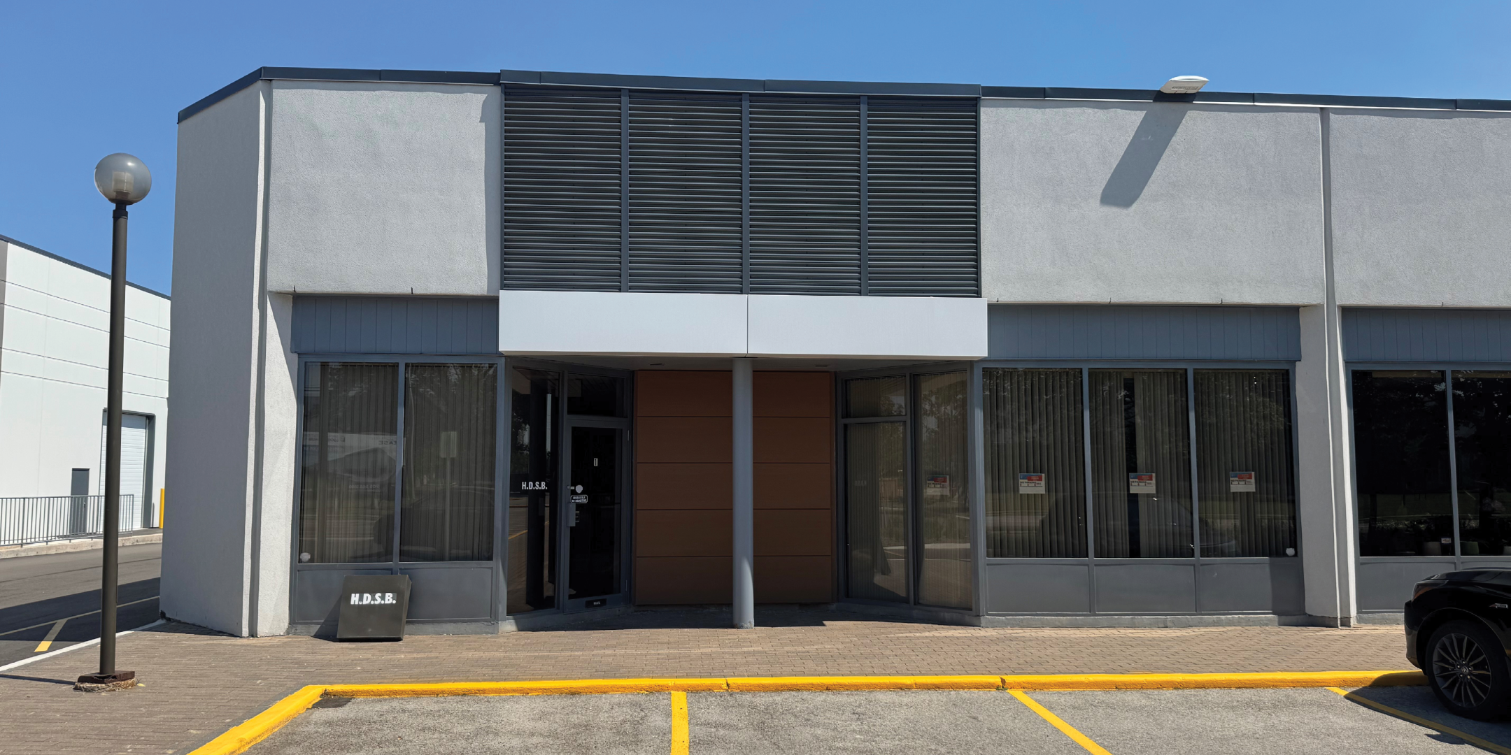 2526 Speers Road Units 1 Outside View with new pavement parking lot