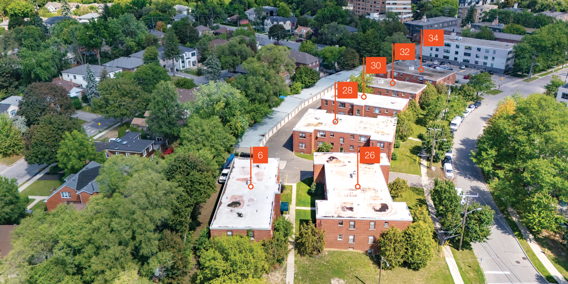 26-34 Saranac Boulevard & 6 Drexel Road - Aerial