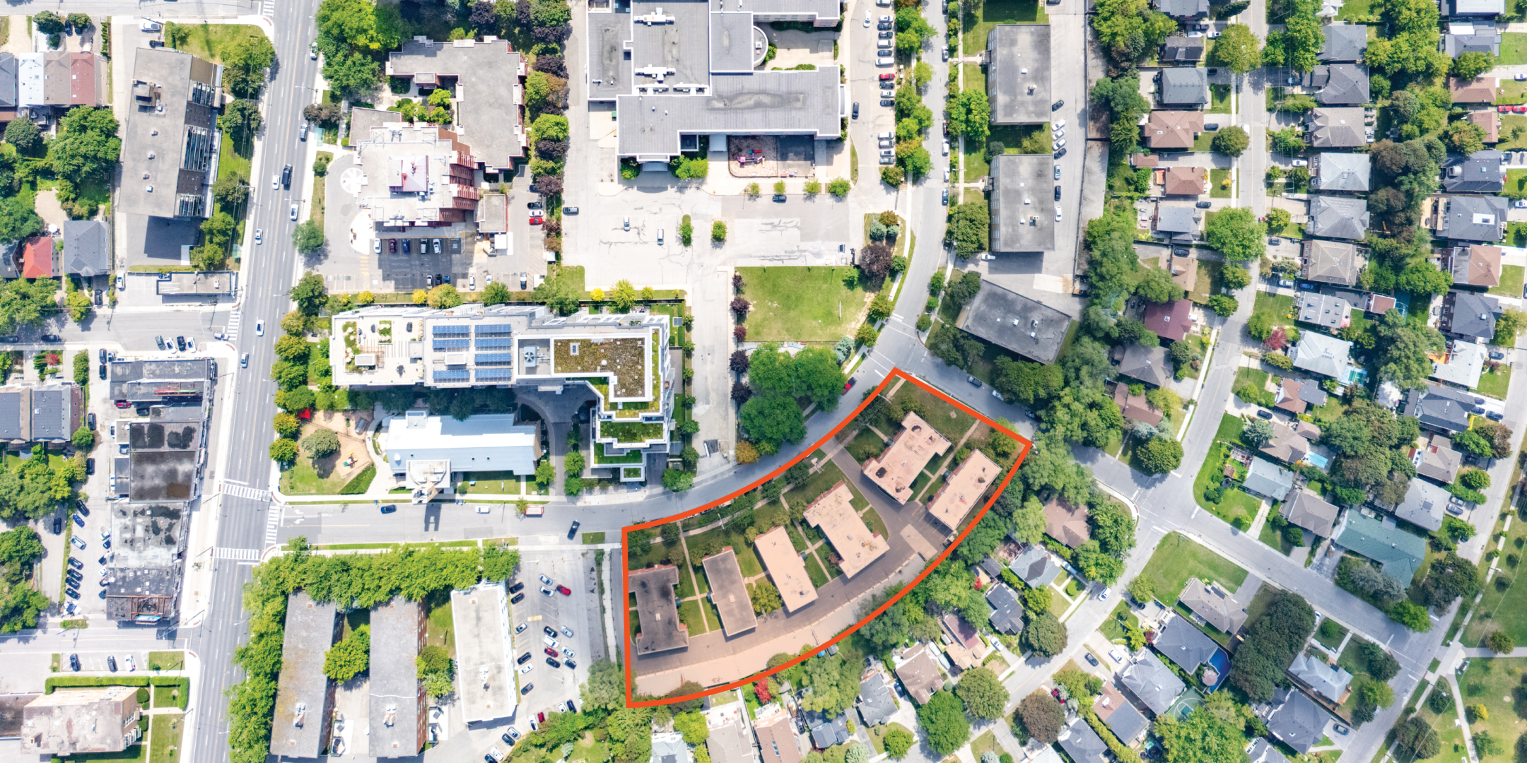 26-34 Saranac Boulevard & 6 Drexel Road - Top Down View