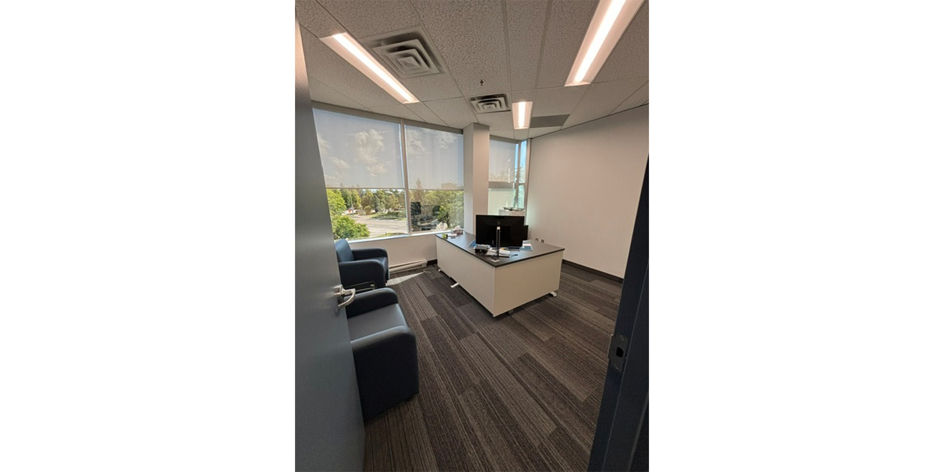 Office with chairs and desk 320-110 Matheson Boulevard W