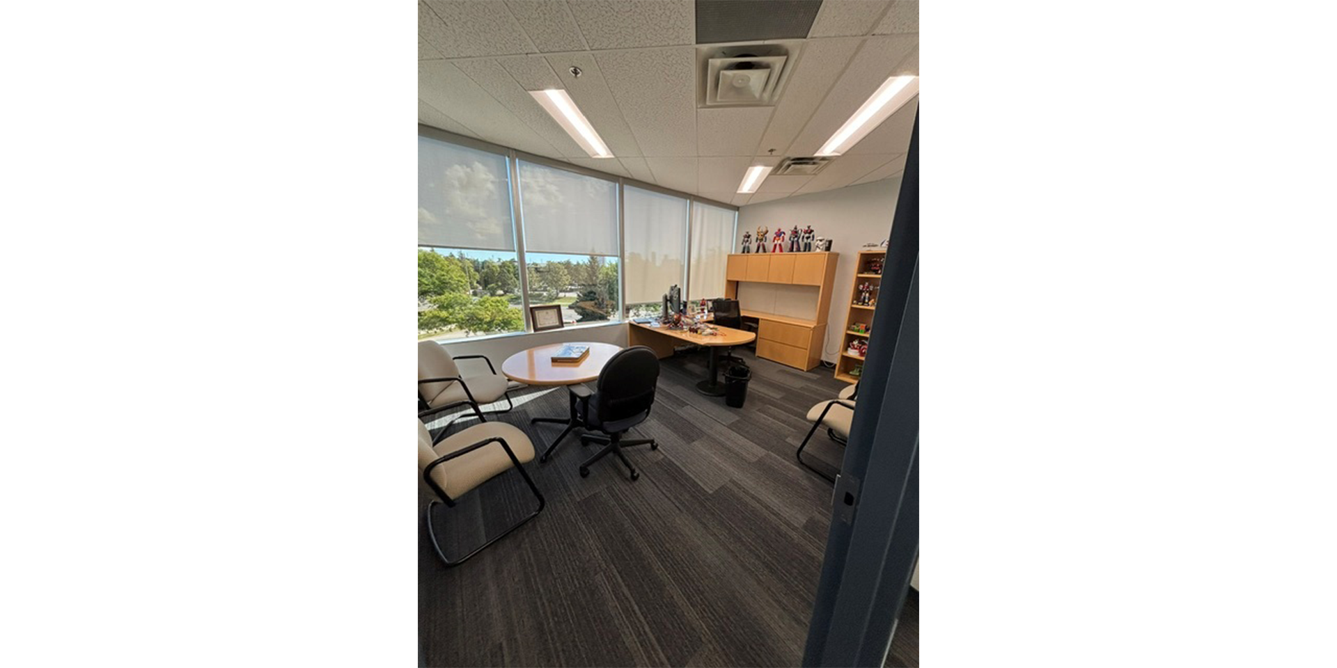 Another office with chairs and desk 320-110 Matheson Boulevard W