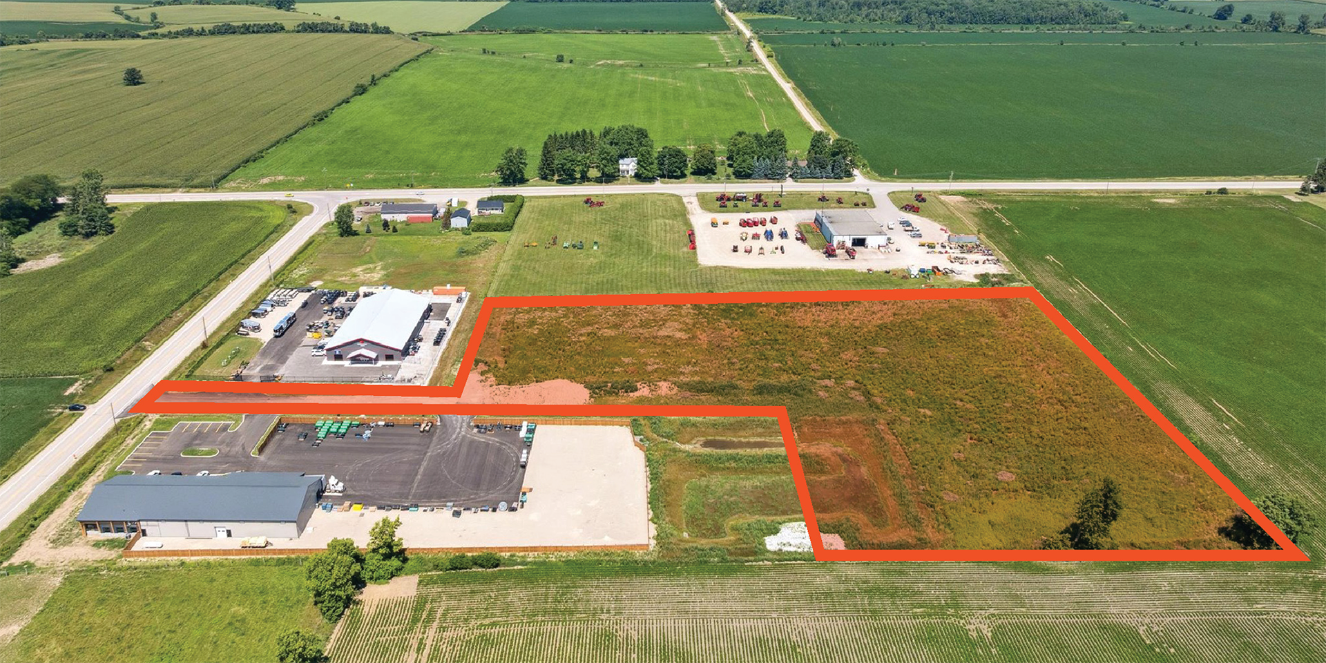 Aerial outline of land available at 434982 43rd Line