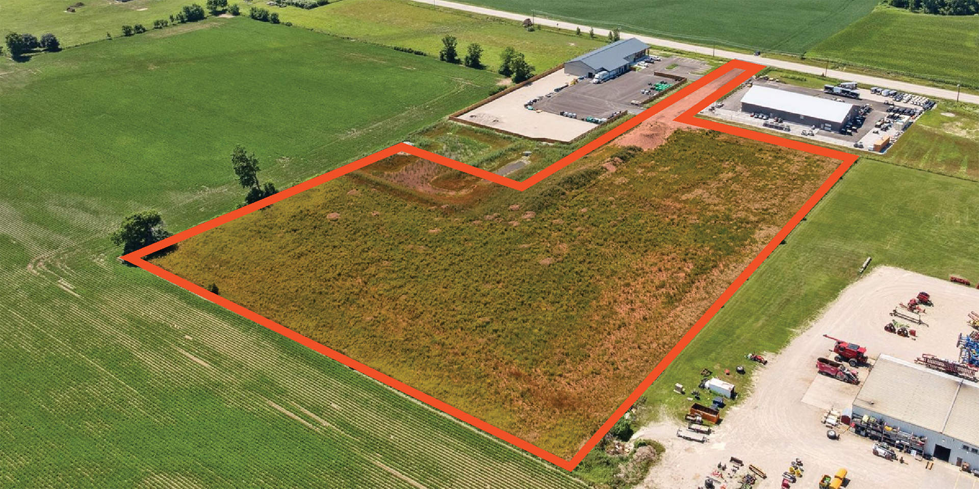 Aerial outline of land available at 434982 43rd Line