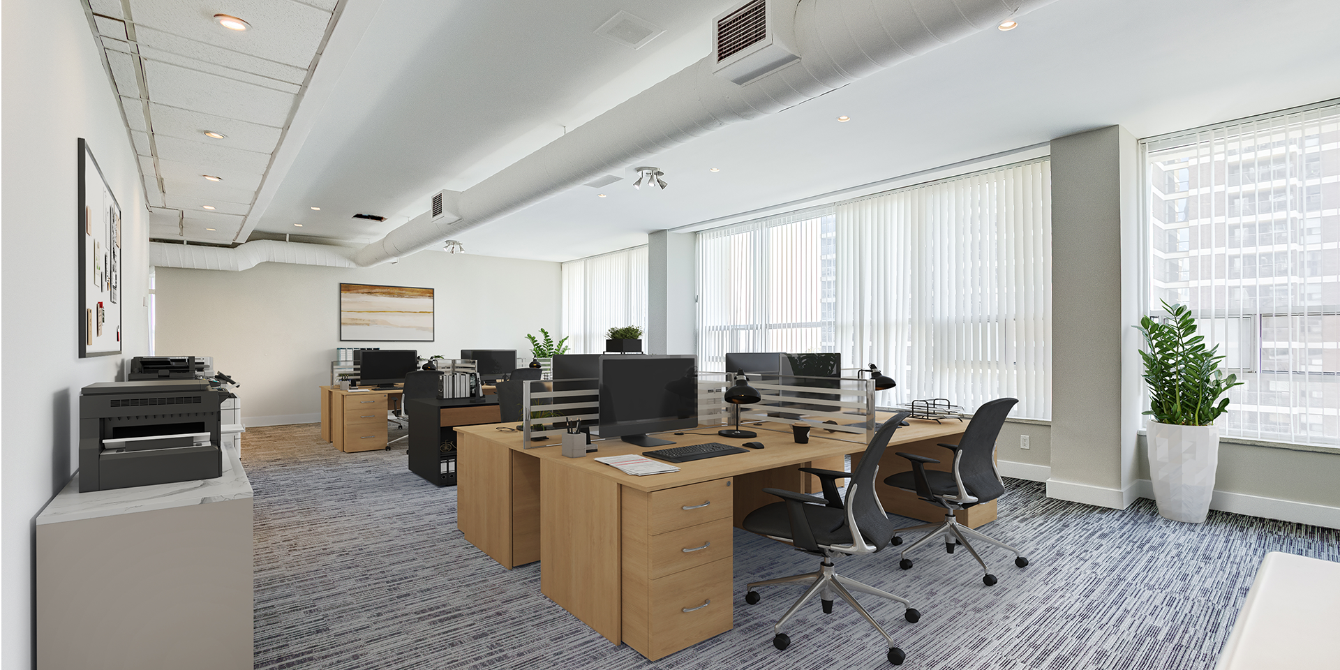 Virtually Staged Office Space Different Angle 801-60 Pleasant Boulevard 