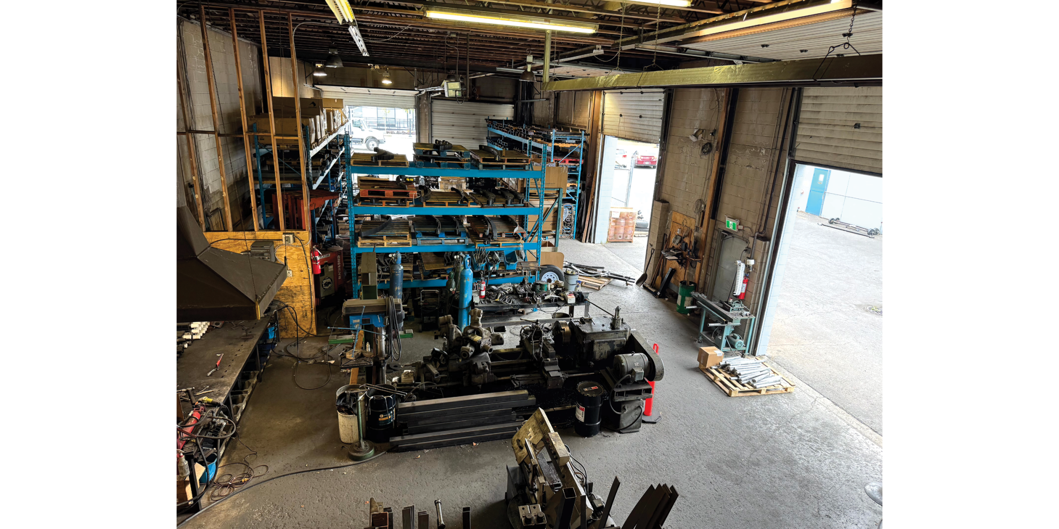 5749 & 5759 203A Street building interior warehouse area and loading doors 