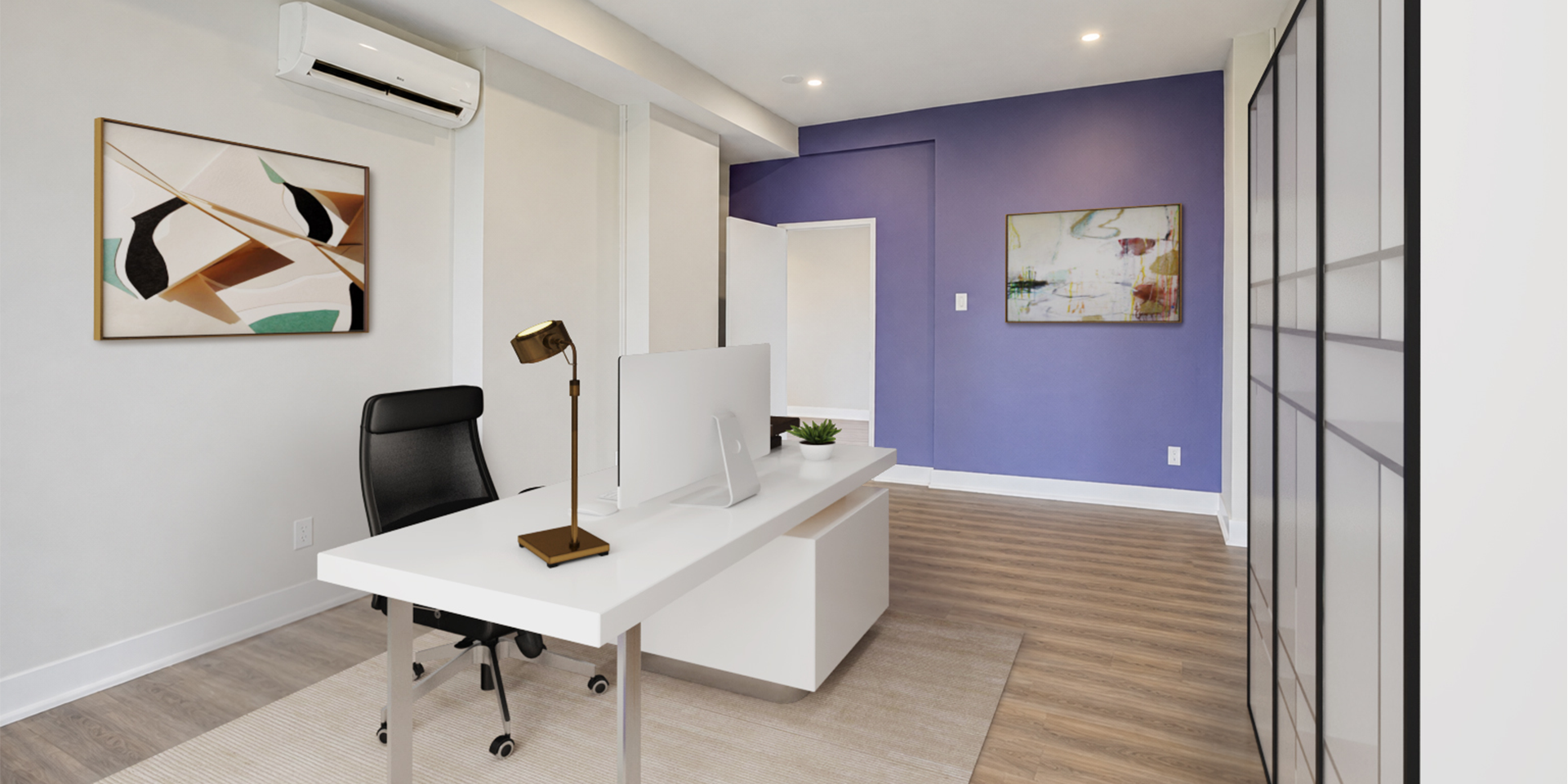 A private office space that is virtually staged 802-60 Pleasant Boulevard 