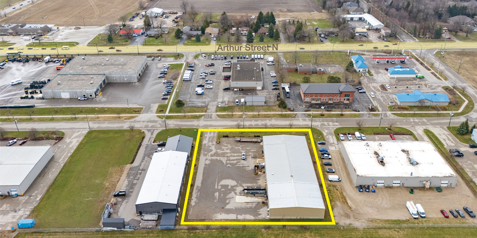 69 Earl Martin Drive aerial outline of property