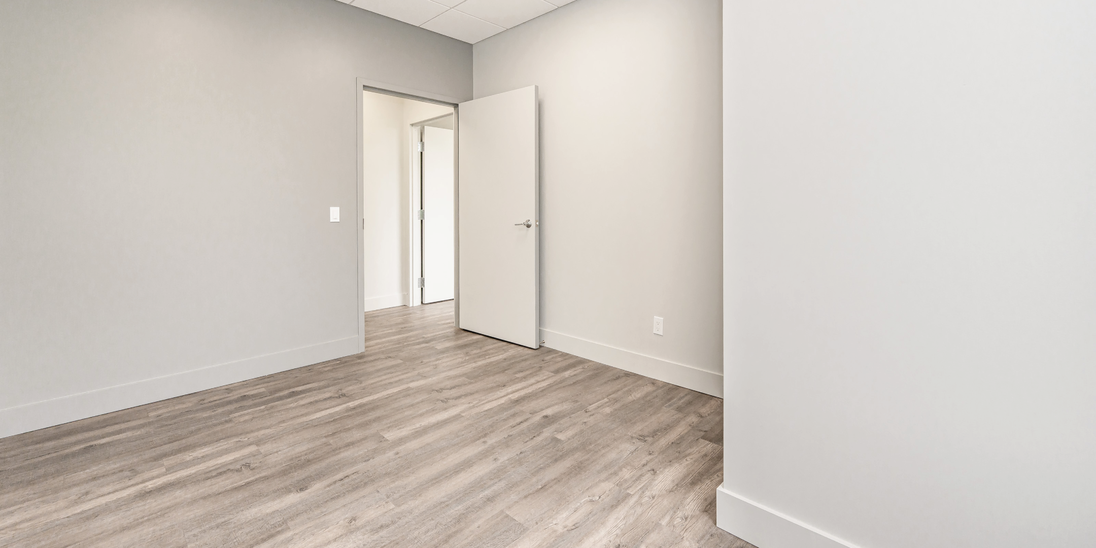 Open office area of unit