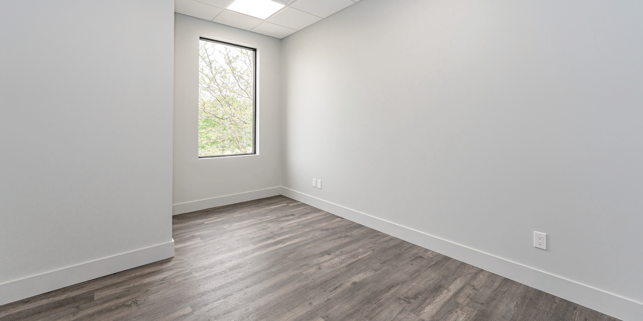 Open office area of unit