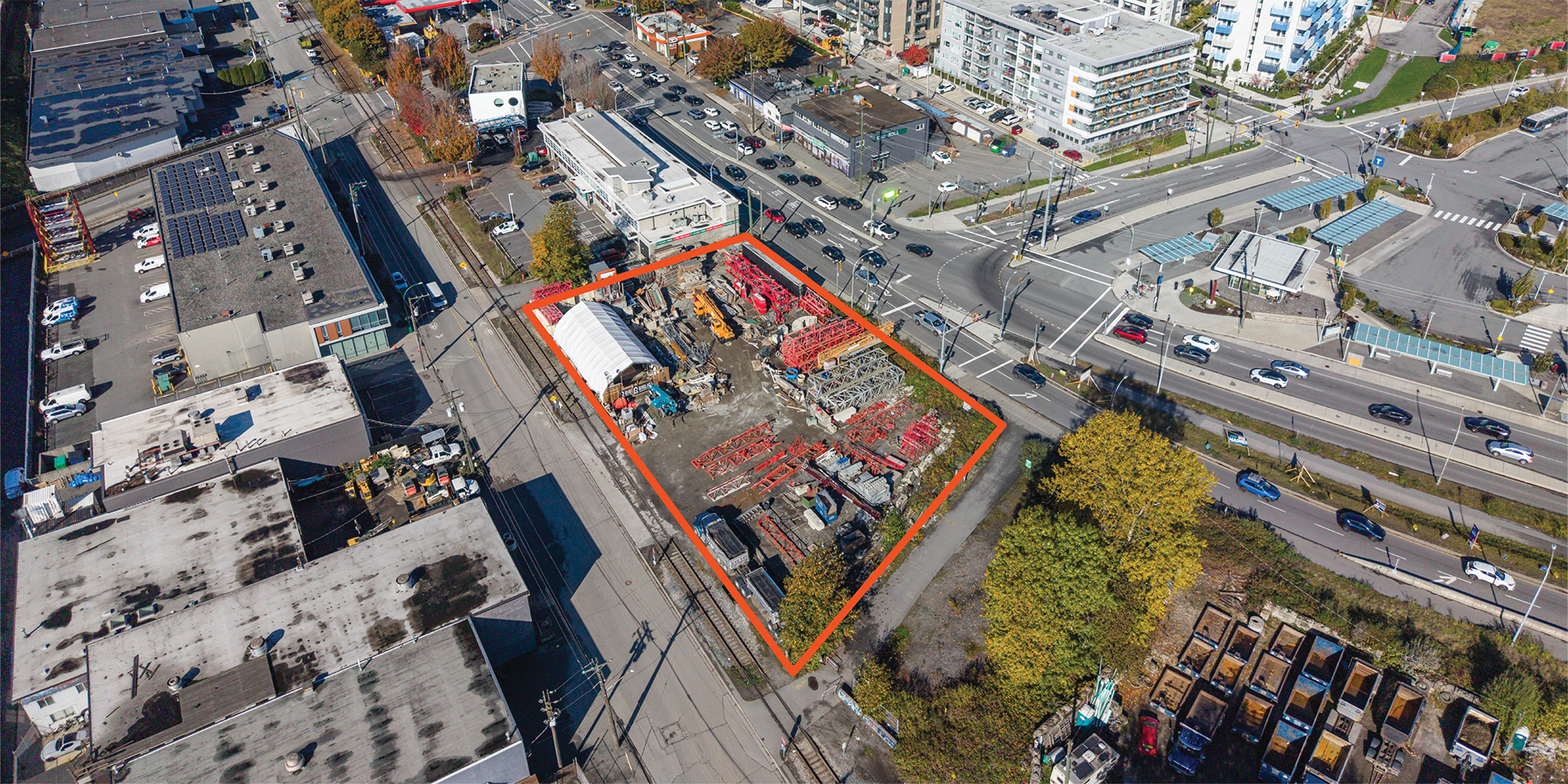 1530 Barrow Street aerial with property outlined