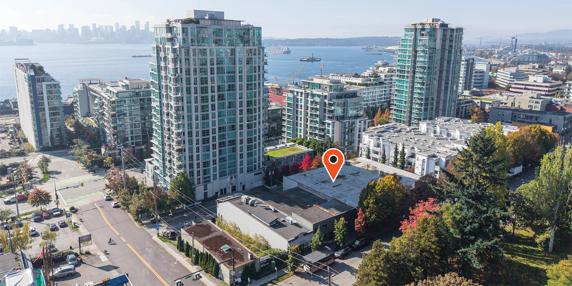 167 East 1st Street aerial with property indicated