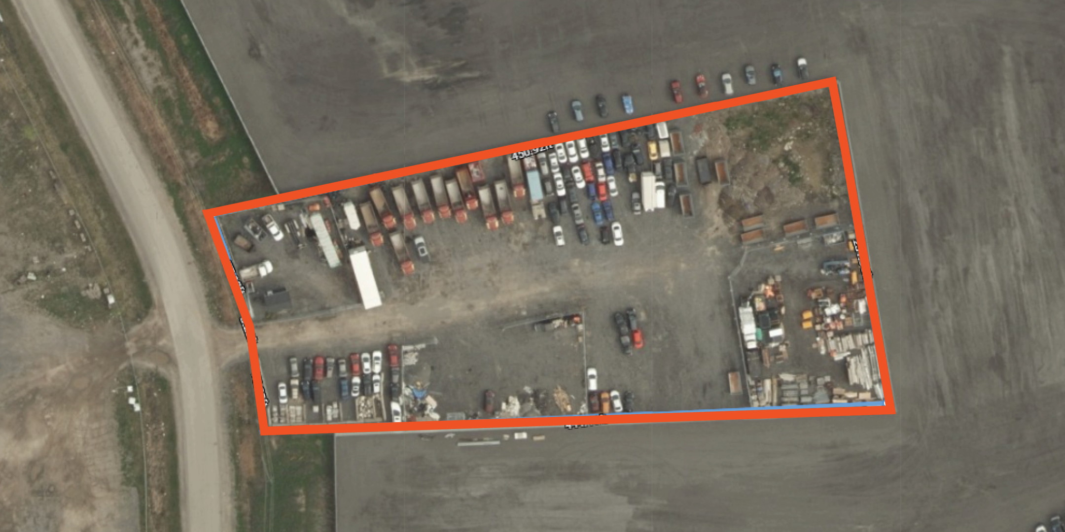Aerial outline of land available at 35 Sappers Ridge