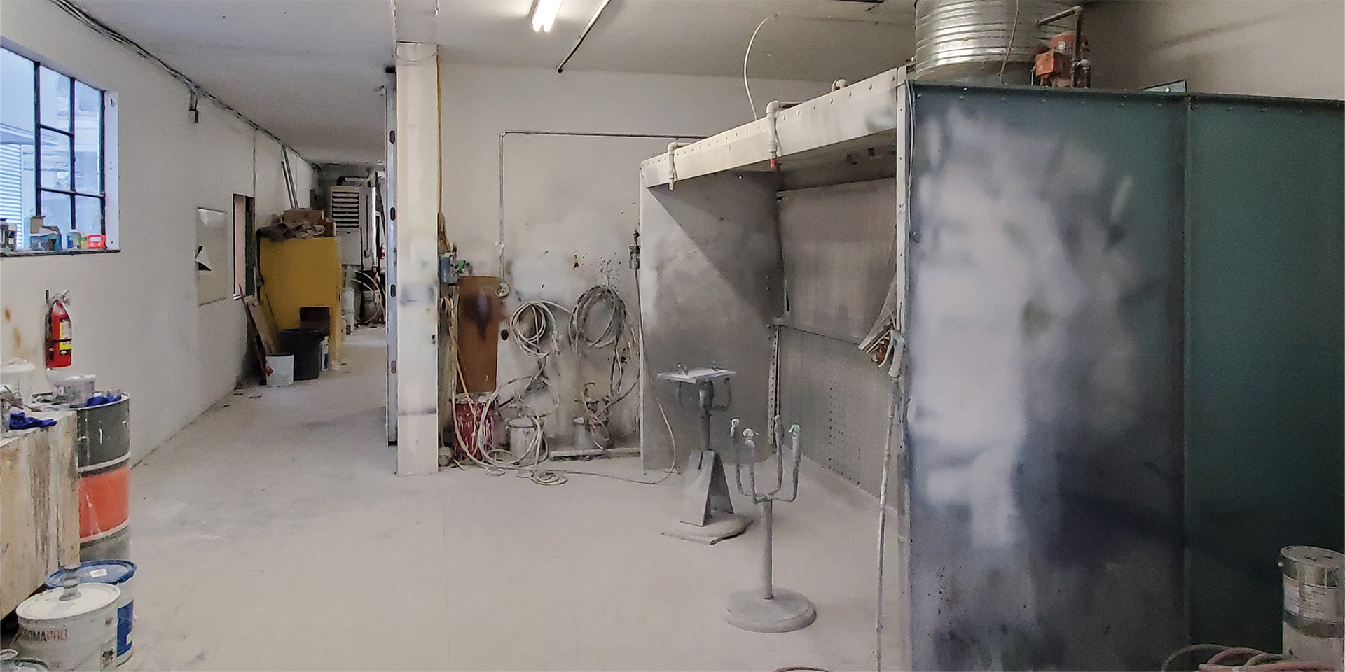 360B East Esplanade building interior work area and spray booth