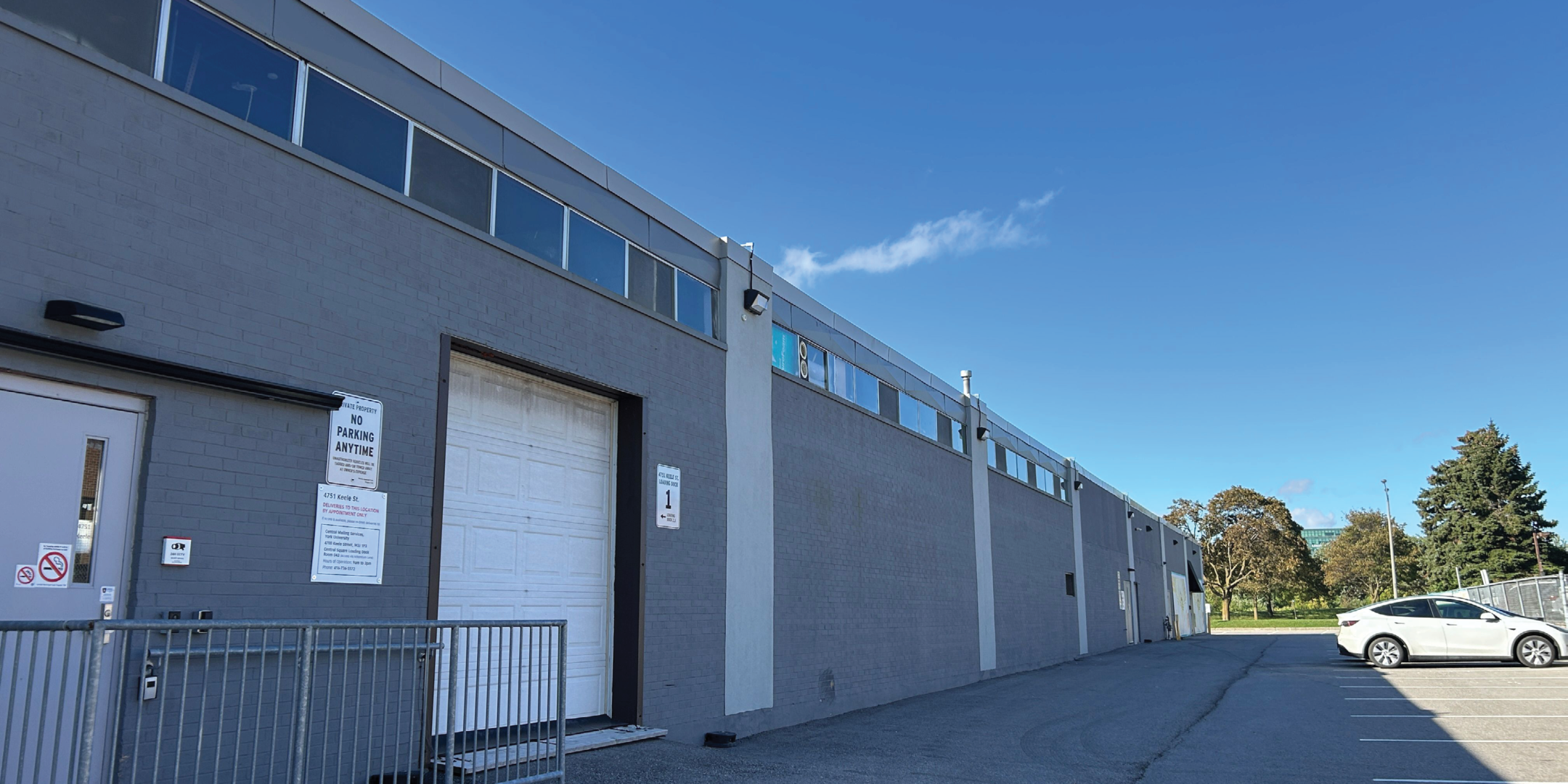 4751 Keele Street shipping doors
