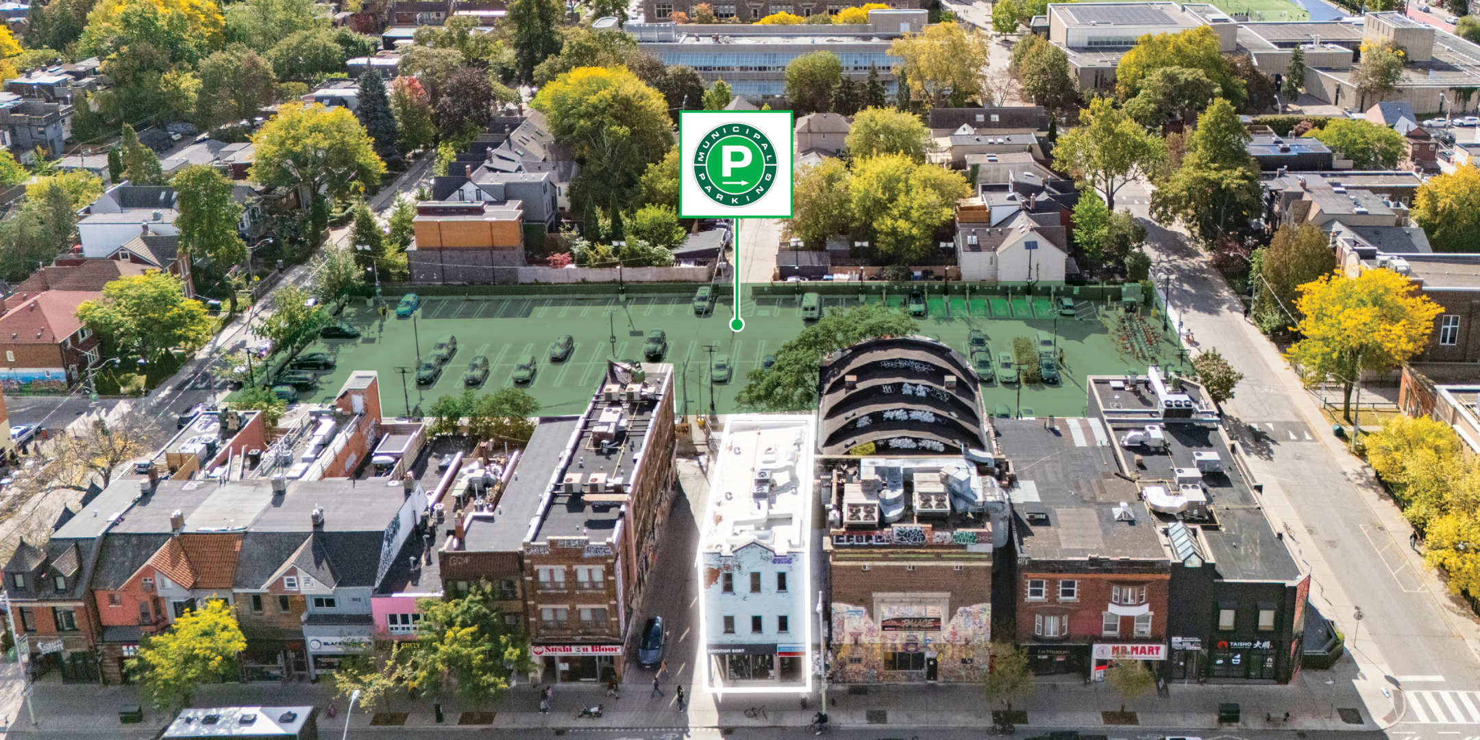 527 Bloor Street W - With Green P Parking Lot at rear