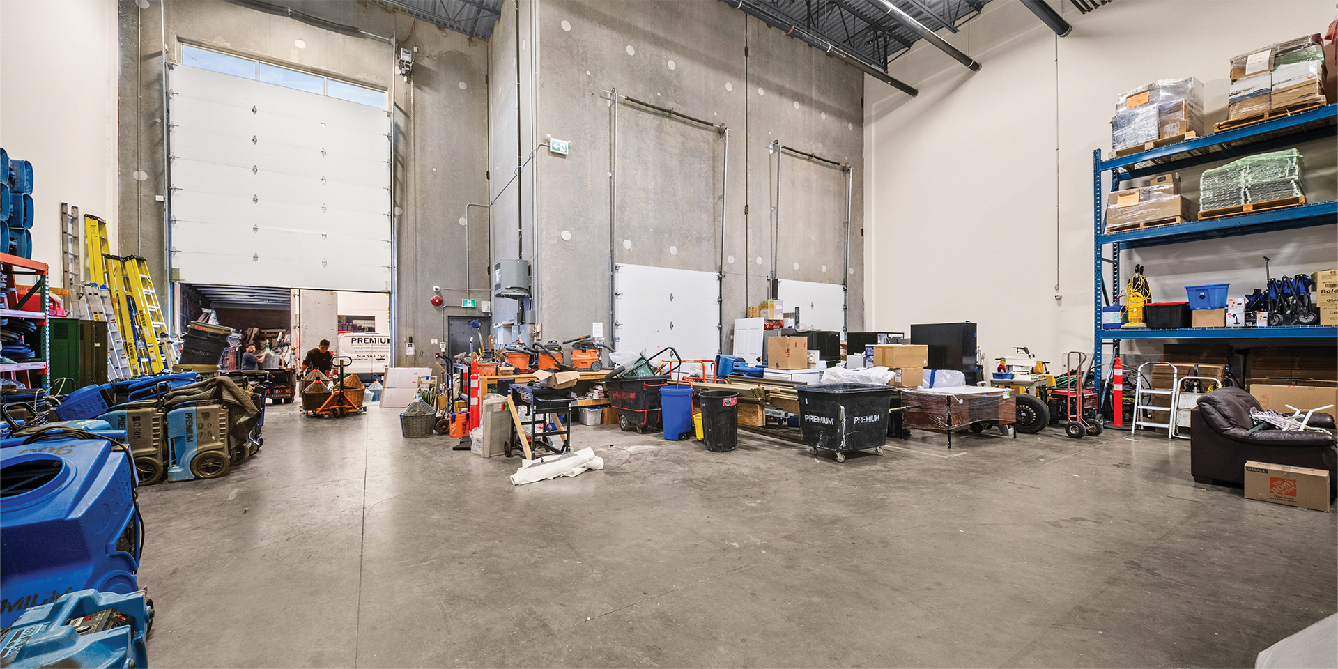 6901 72nd Street building interior warehouse with loading doors