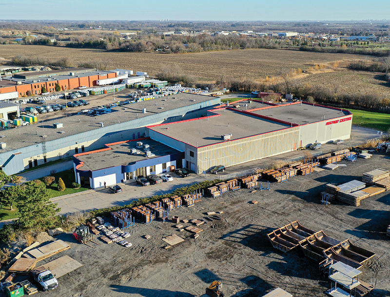 42 Cardico Drive Aerial of Building and Outdoor Storage Space