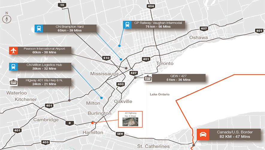 43 Highway No. 5 Map