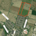 Lot 8 Station Road W Aerial with Property Outline