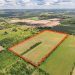 Aerial of 2nd Line land with property outlined
