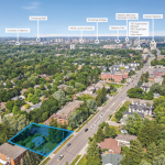 Aerial view of property and proximity to amenities