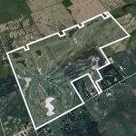 7110 4th Line Property Outline over Woodington Lake Golf Club