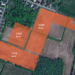 Aerial outline of land available for sale on Caroline Street