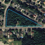 Google Earth Aerial of Land Parcel outlined in blue