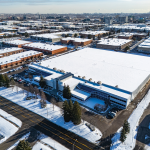 Aerial of Industrial building in well established industrial park
