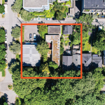 2175-2197 West 13th Avenue bird's eye aerial with property outlined